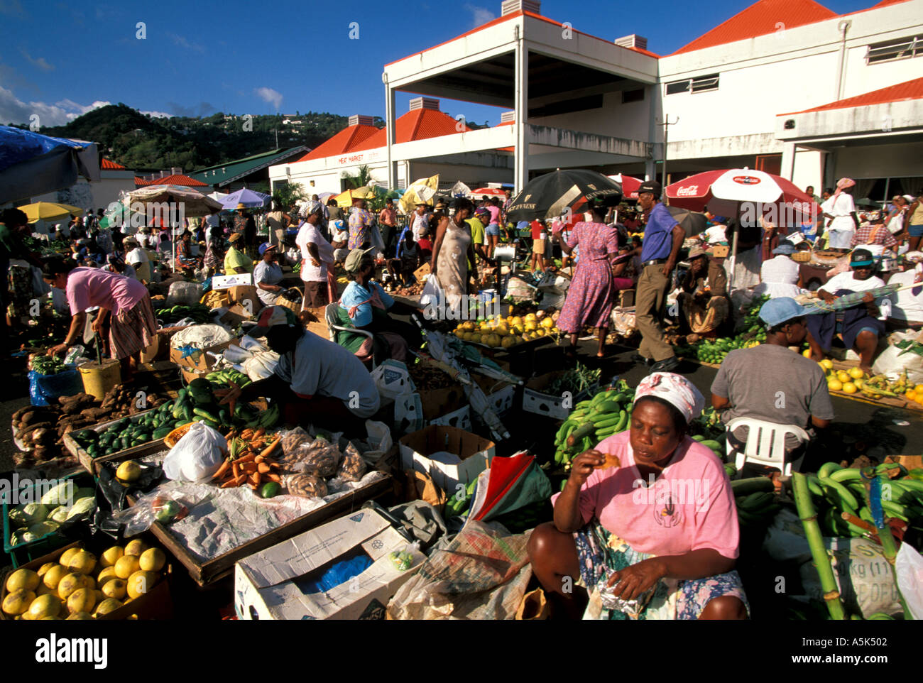 St Lucia Castries the Saturday Market Stock Photo