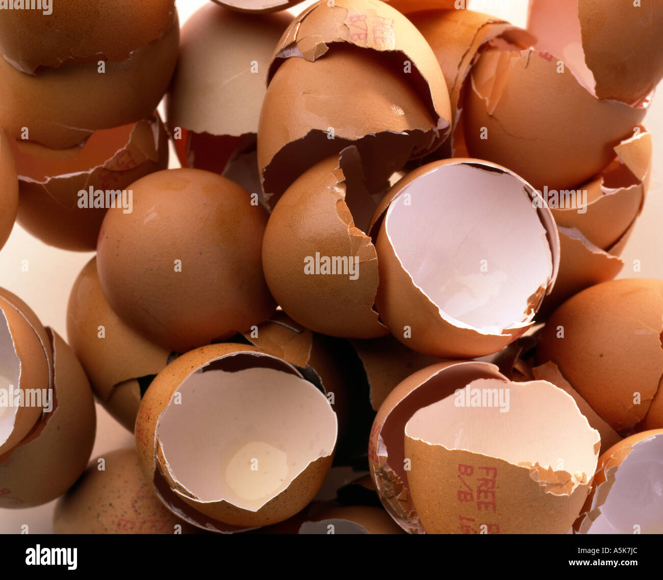 Cracked and empty egg shells Stock Photo Alamy