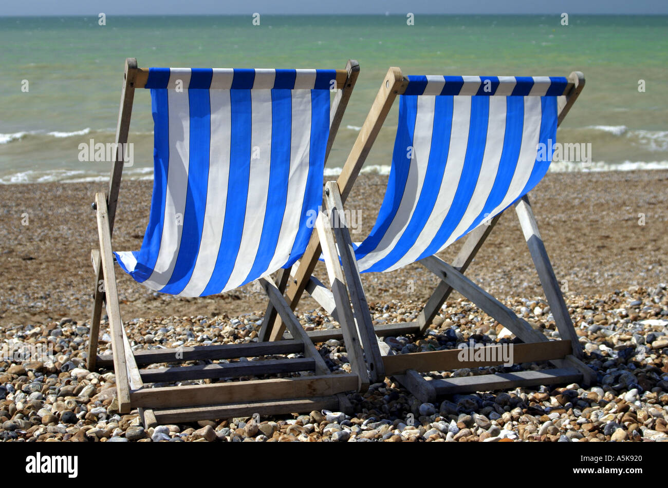 Brighton Deck chairs Stock Photo Alamy
