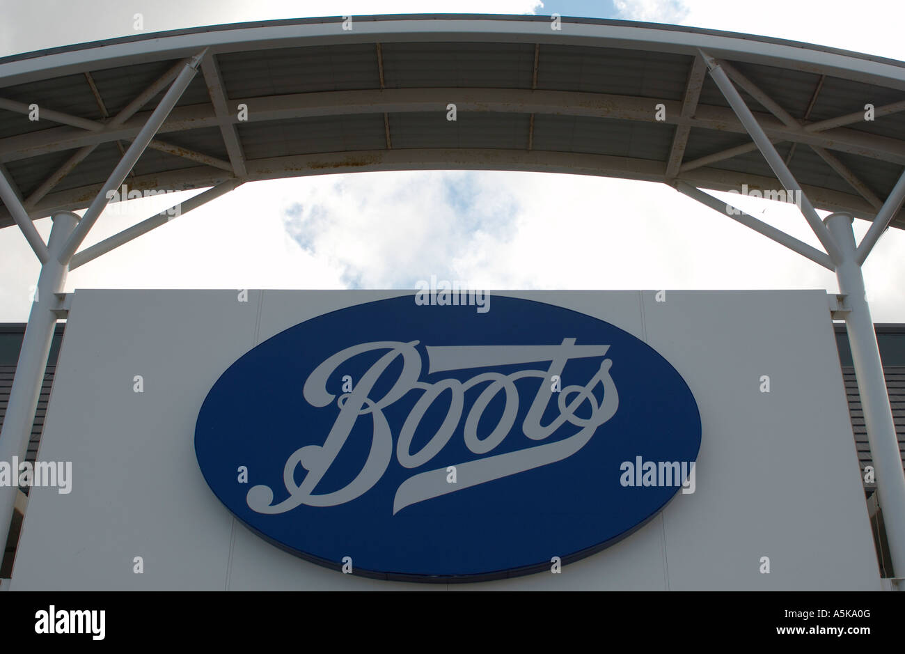 Boots store sign Stock Photo - Alamy