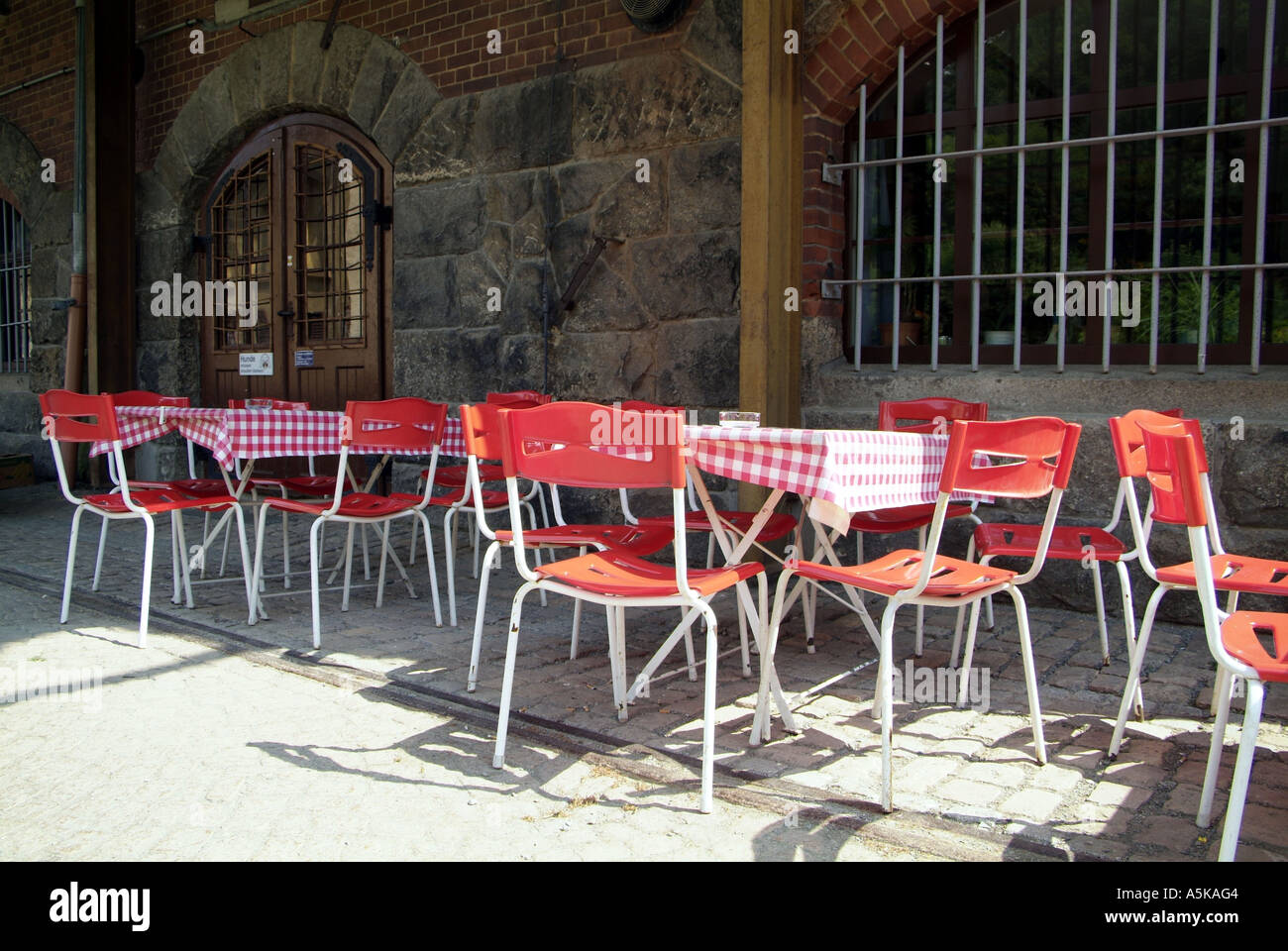 Eastgermany, GER, Germany Chairs and tables (garden furniture) of an