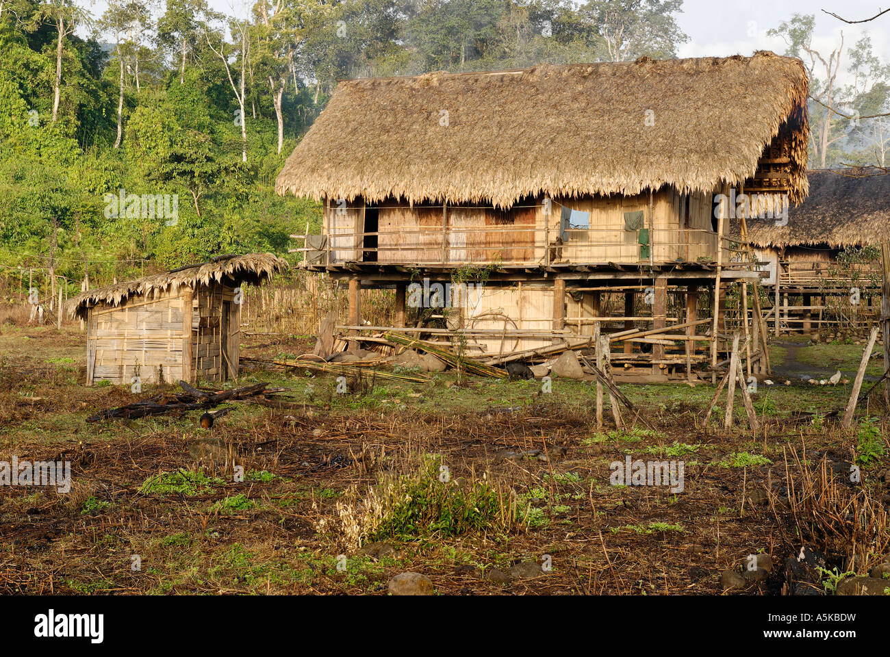 Traditional Rawang house, Kachin State, Myanmar Stock Photo Alamy