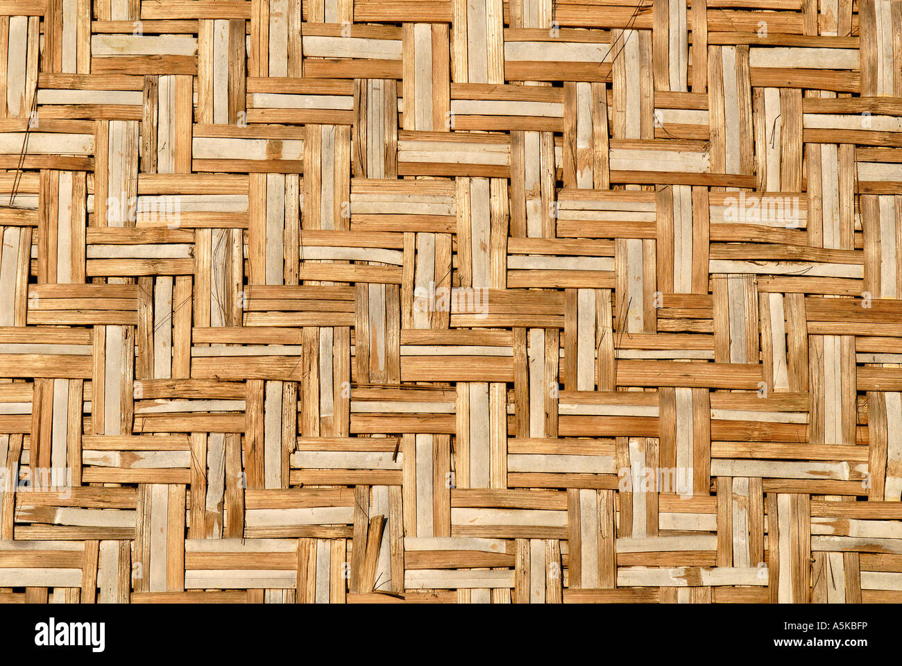 Woven bamboo mat as exterior wall of a house, Katchin State, Myanmar