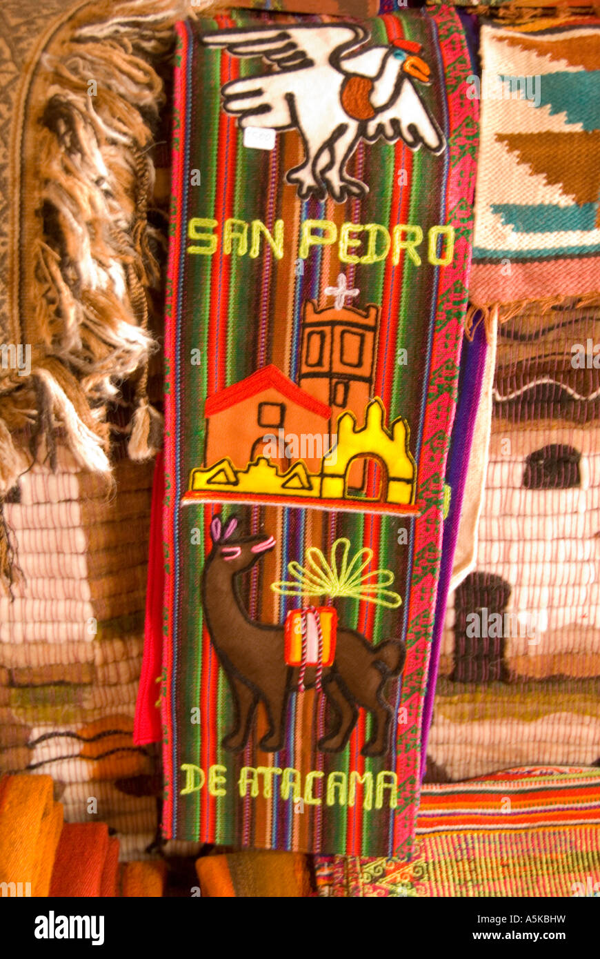 Chile San Pedro de Atacama wall hangings Stock Photo