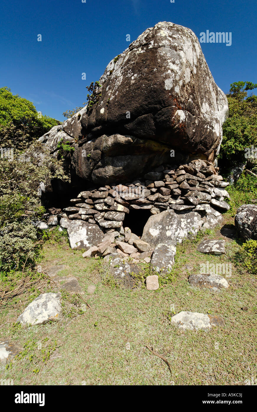Historic stone house in the interior of Socotra island, UNESCO World