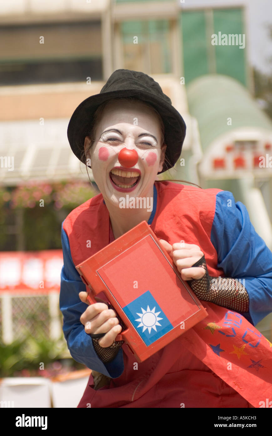 Clown Smiling Taiwan China Stock Photo Alamy