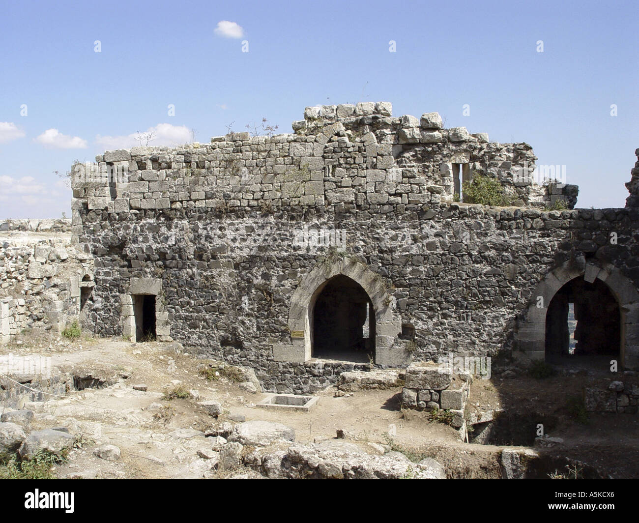 Crac des Chevaliers crusander castle in syria Stock Photo