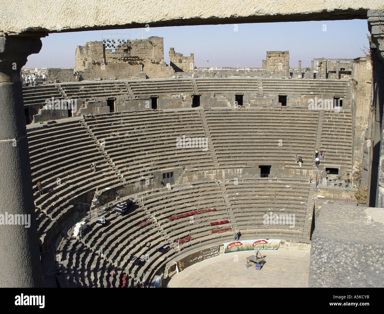 Roman theatre in Bosra Stock Photo