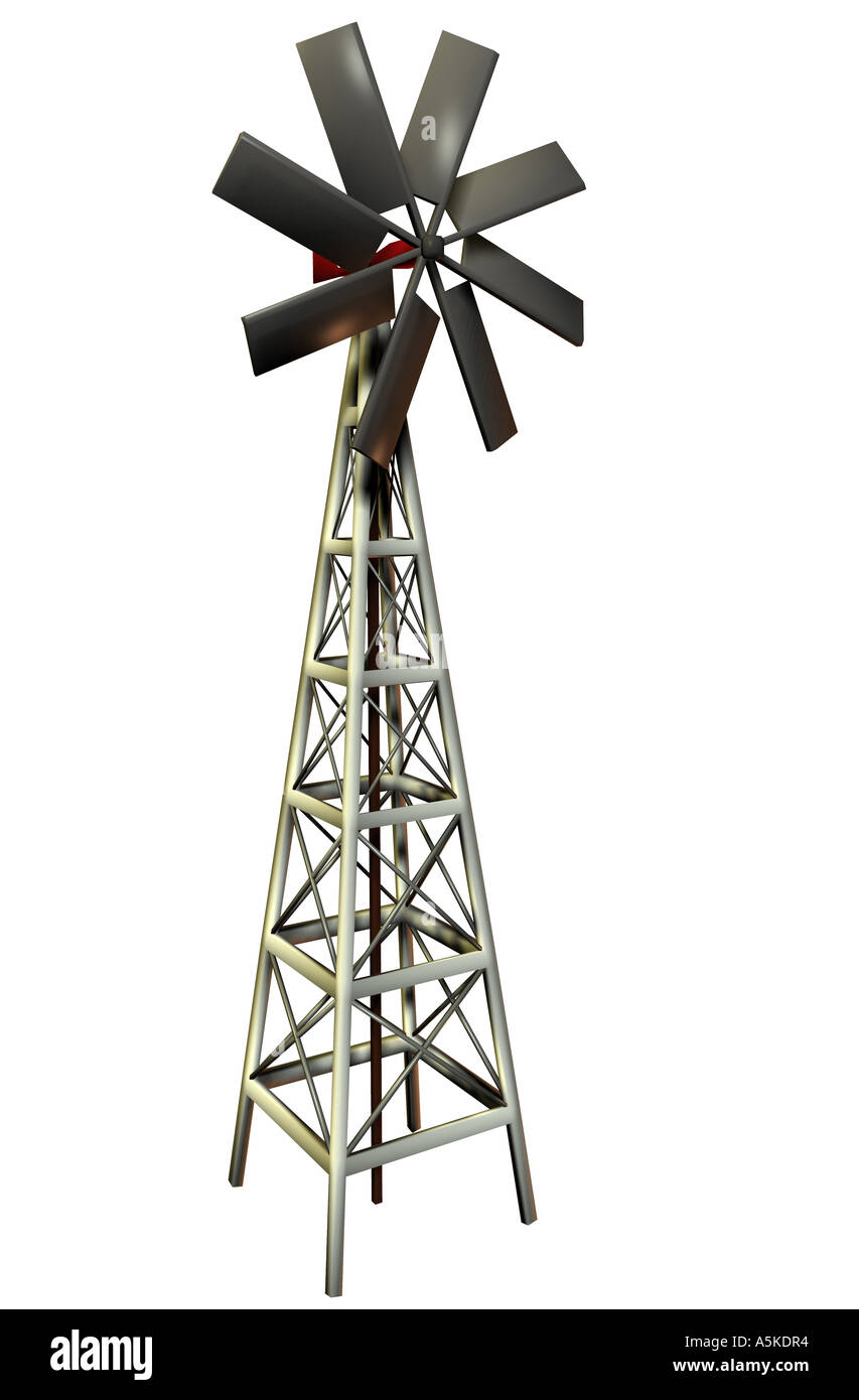 Wind power station symbolic grafic Stock Photo