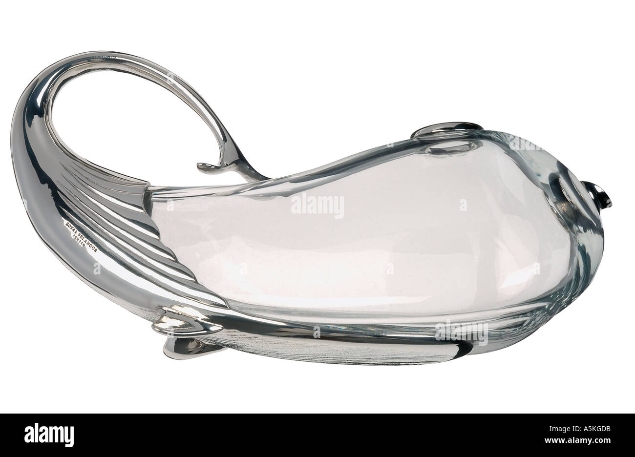 Royal Selangor Pewter whale wine pourer Stock Photo Alamy