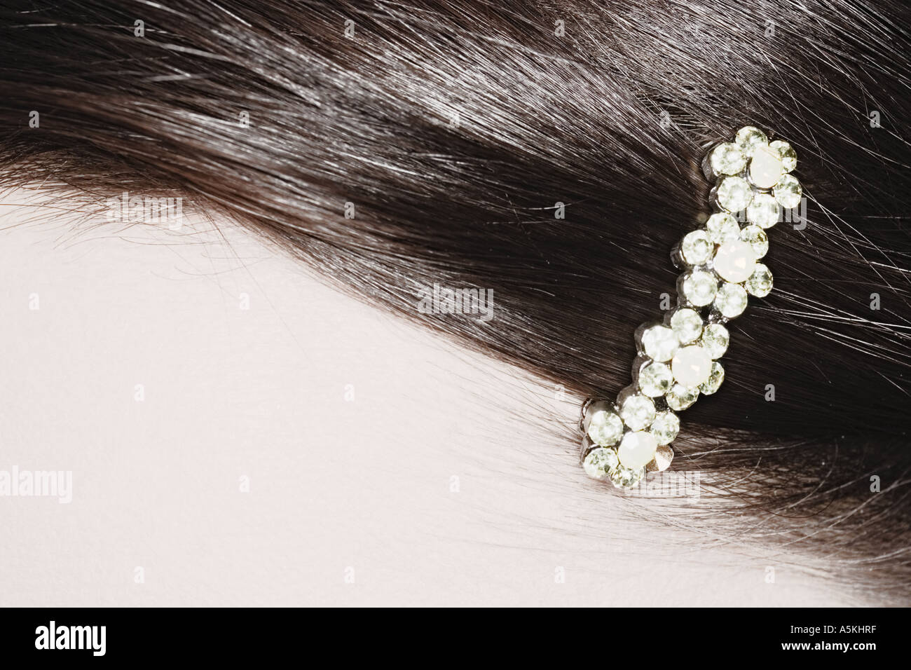 Piece Of Jewelry And Hair Stock Photo