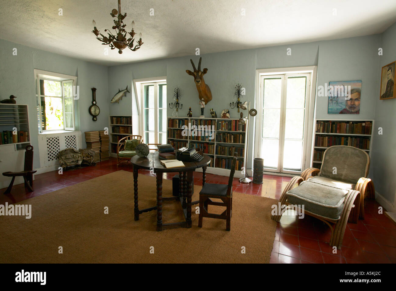 Ernest Hemingway writing study Hemingway House Key West Florida Stock