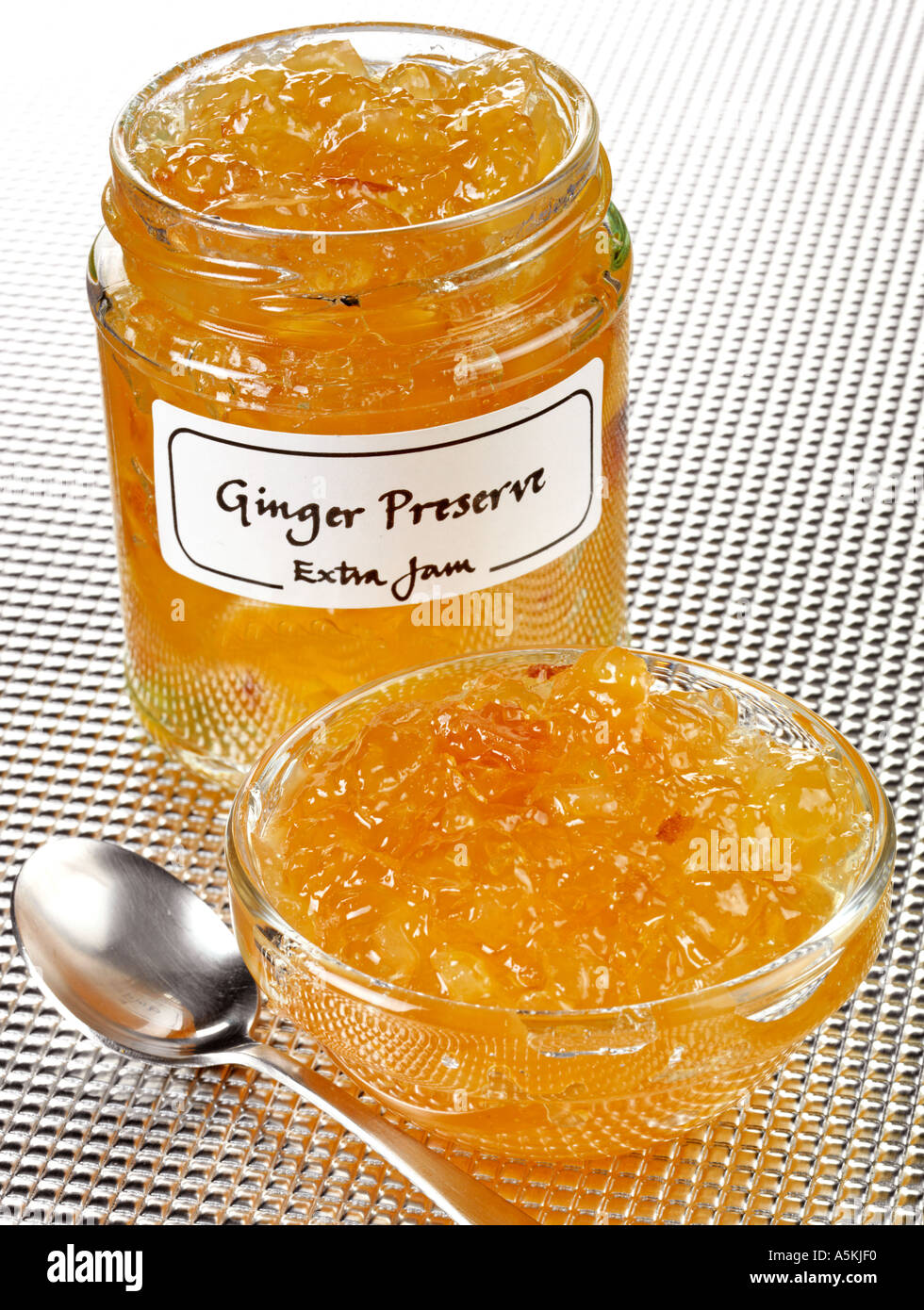 GINGER PRESERVE WITH LABEL Stock Photo Alamy