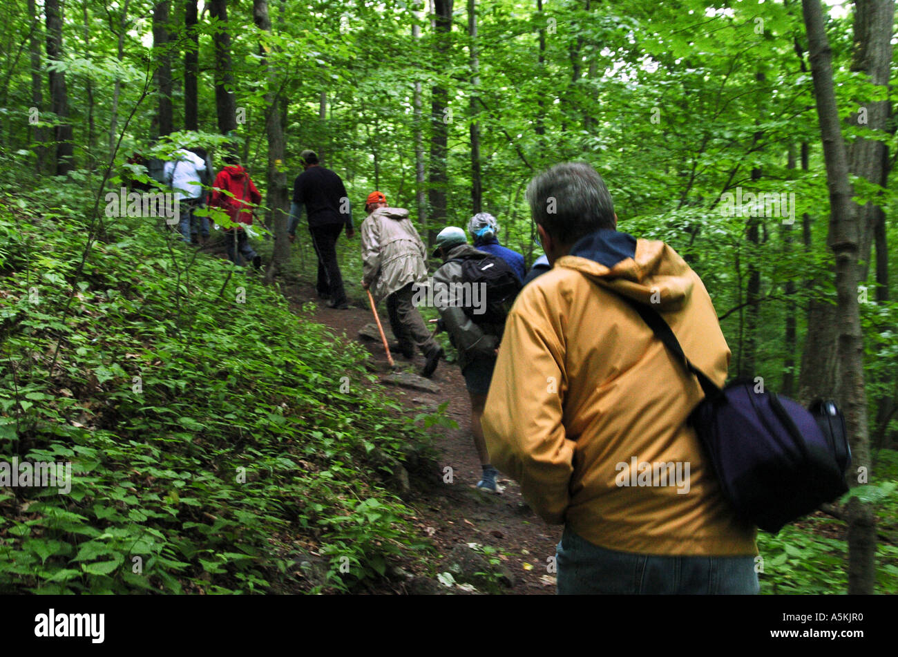 Hiking in New England Stock Photo