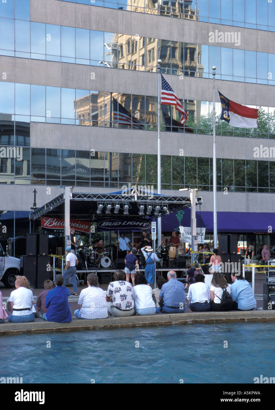 An outdoor street party called Downtown After Five is happening in