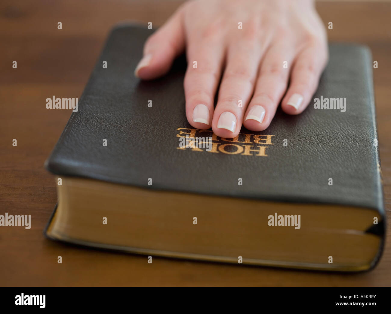 Hand On Bible High Resolution Stock Photography and Images - Alamy