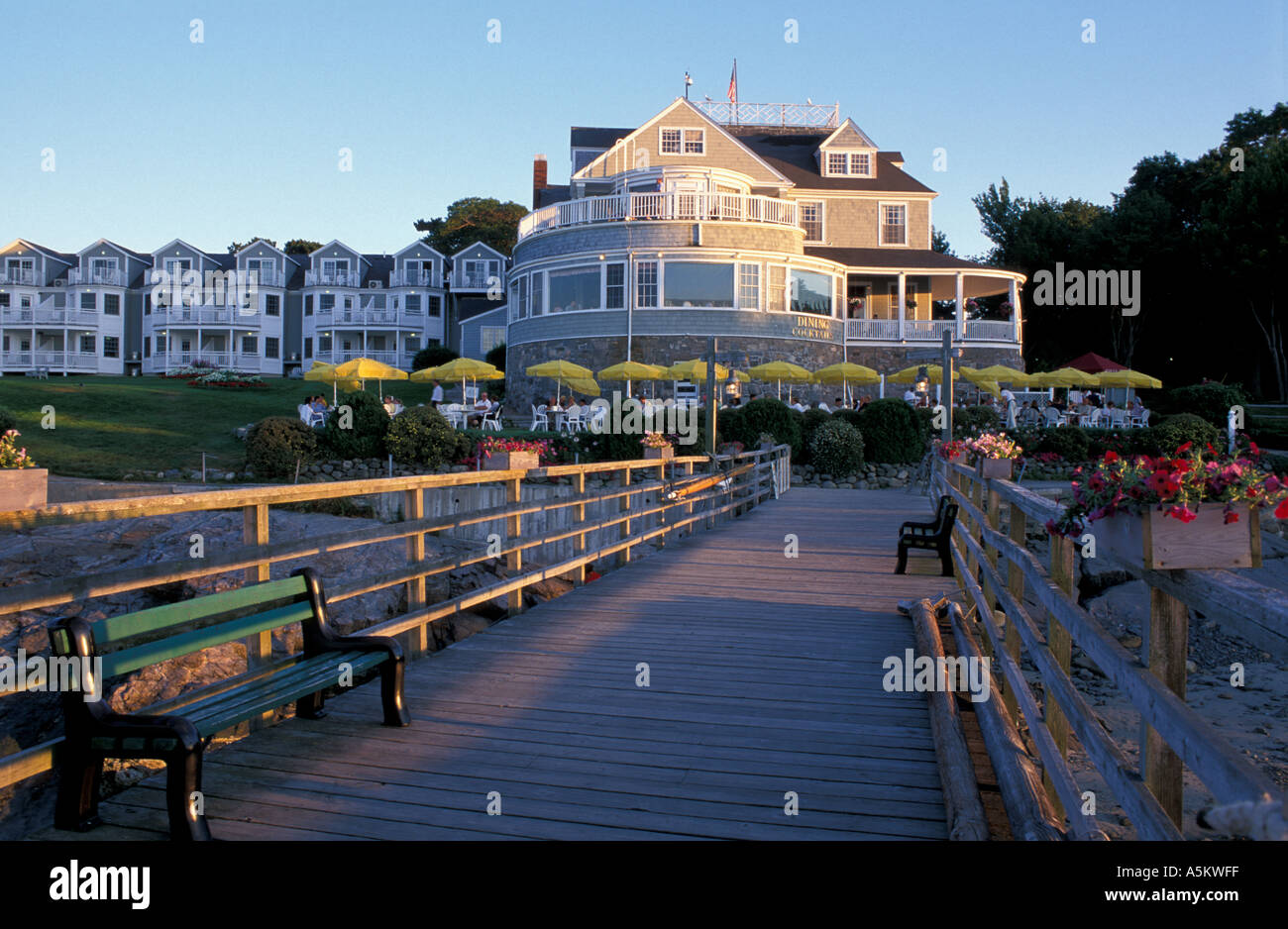 Bar Harbor ME The Bar Harbor Inn and the Terrace Grill restaurant Stock Photo Alamy
