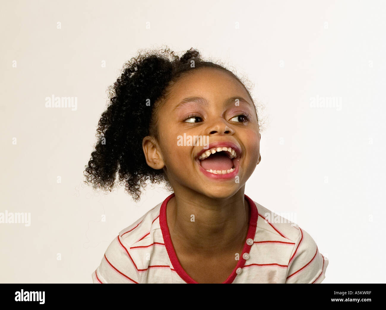 Portrait of a happy African American girl Stock Photo