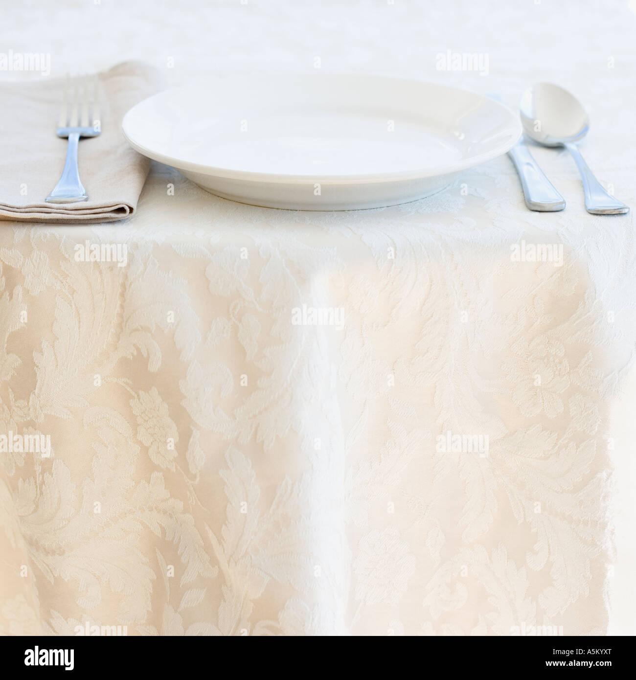 Close up of table setting Stock Photo