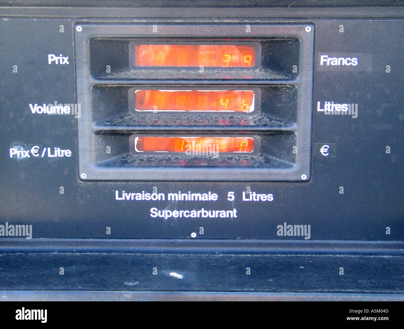 Fuel pump gauge Stock Photo Alamy