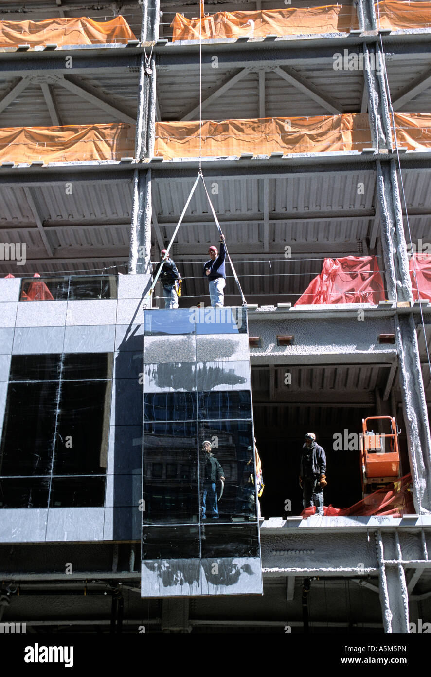 Curtain wall being installed in New York City Stock Photo - Alamy