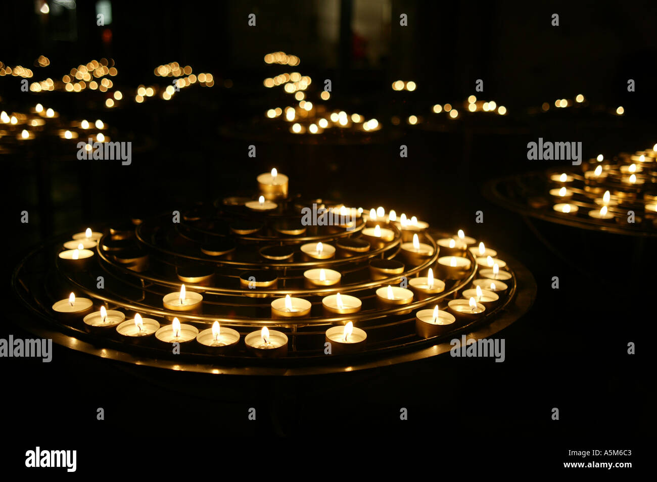 Paris prayer candles 1 Stock Photo Alamy