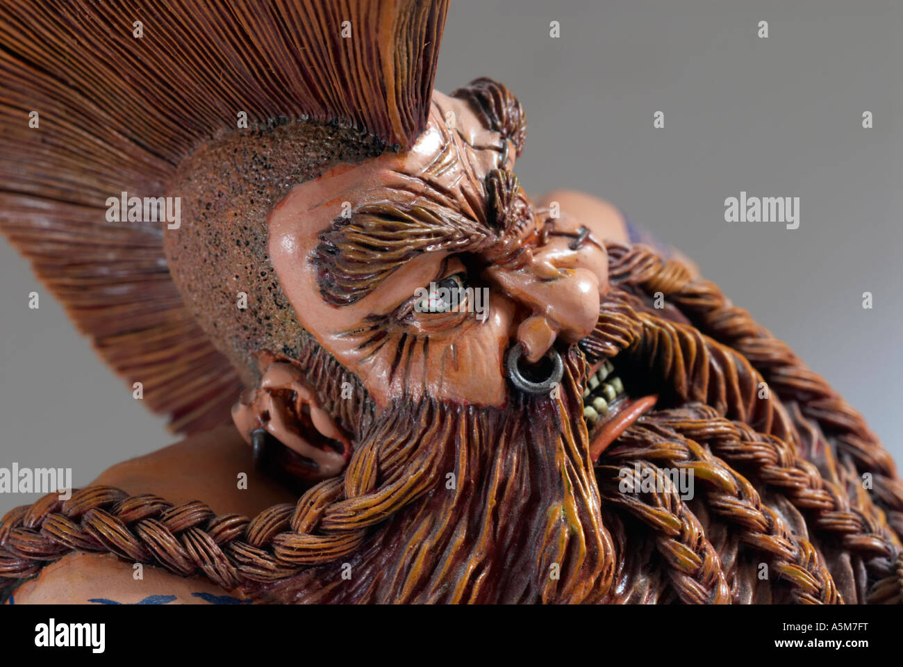 Dwarf Troll Slayer a war games model Stock Photo