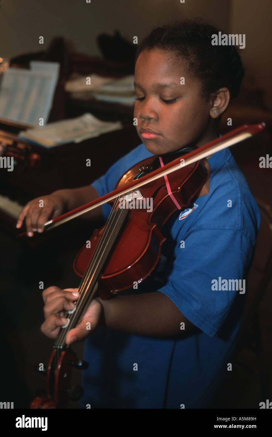 Young student taking a music lesson at the Brooklyn Music School in