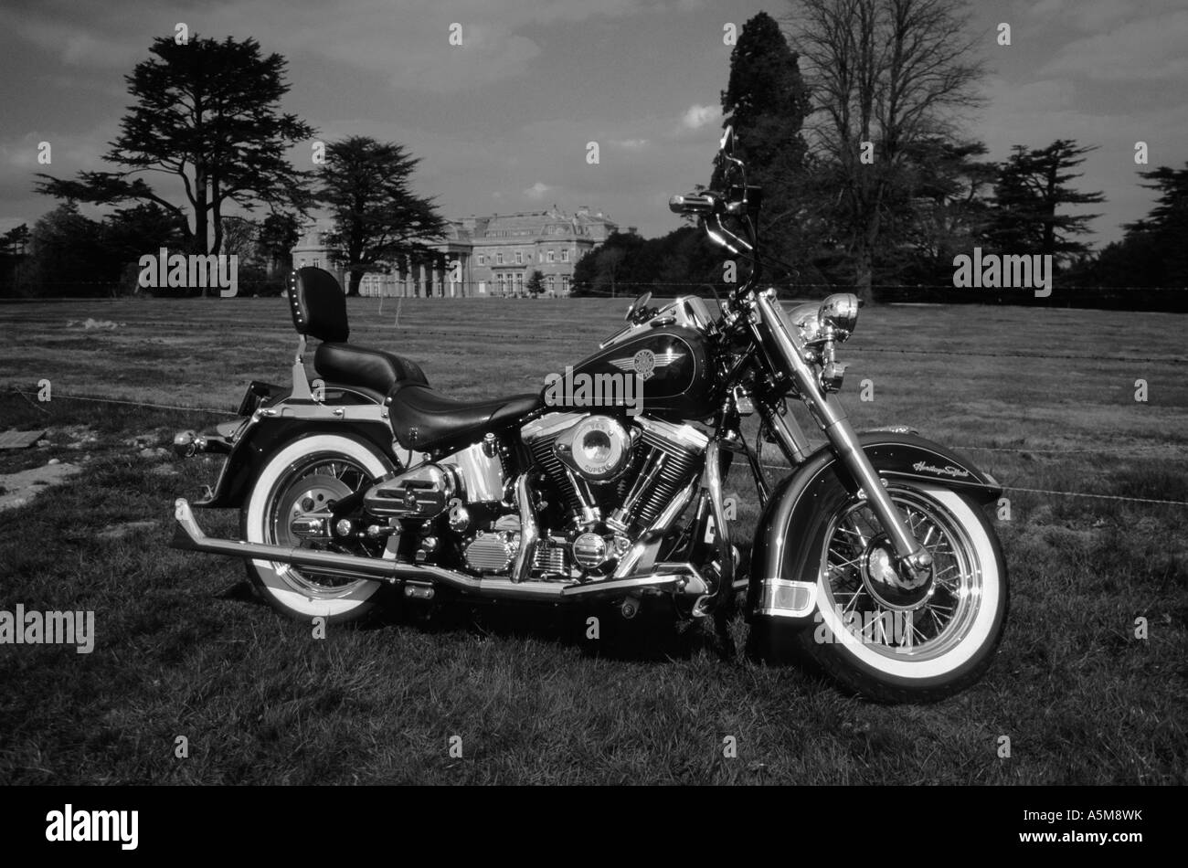 Harley Davidson Heritage Softail Nostalgia of 1995 Stock Photo