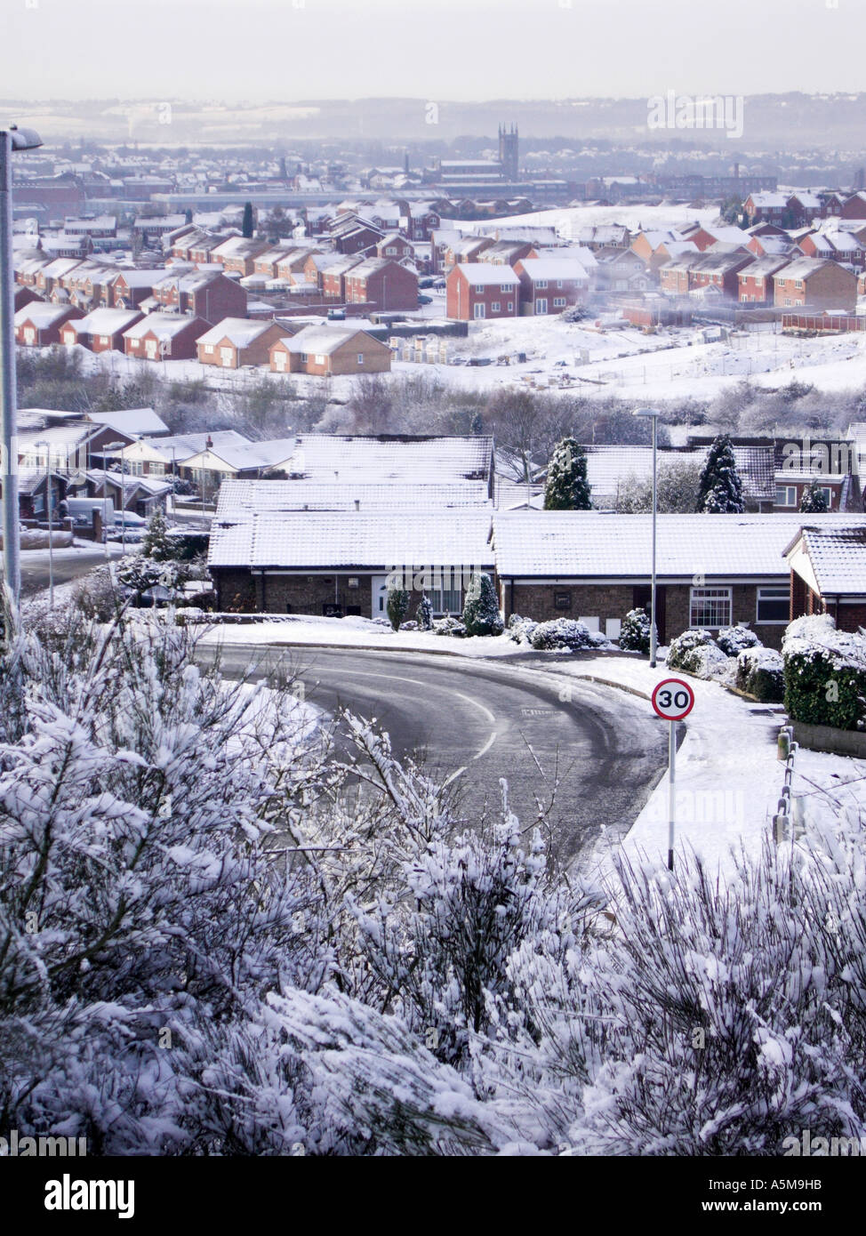 Parkhall estate (StokeonTrent) during winter snow Stock Photo Alamy