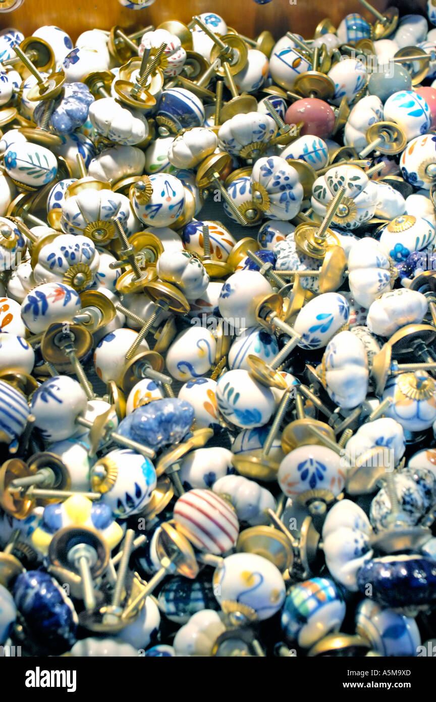 Paris France Shopping A Pile Of Used Drawer Pulls In A Brocante