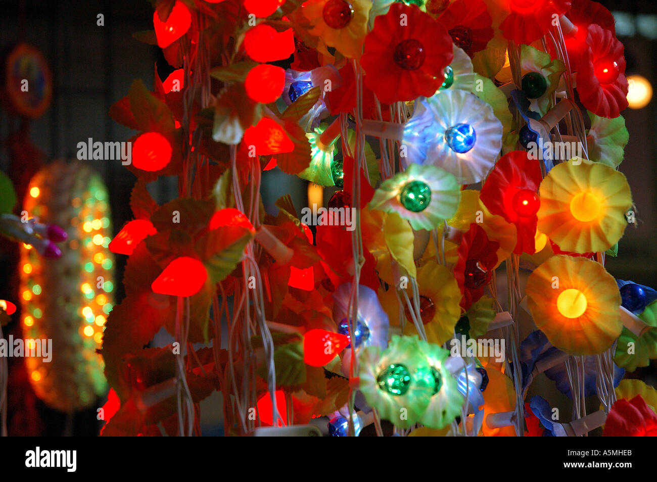 RAJ98844 Lighting Decoration red green yellow color Stock Photo