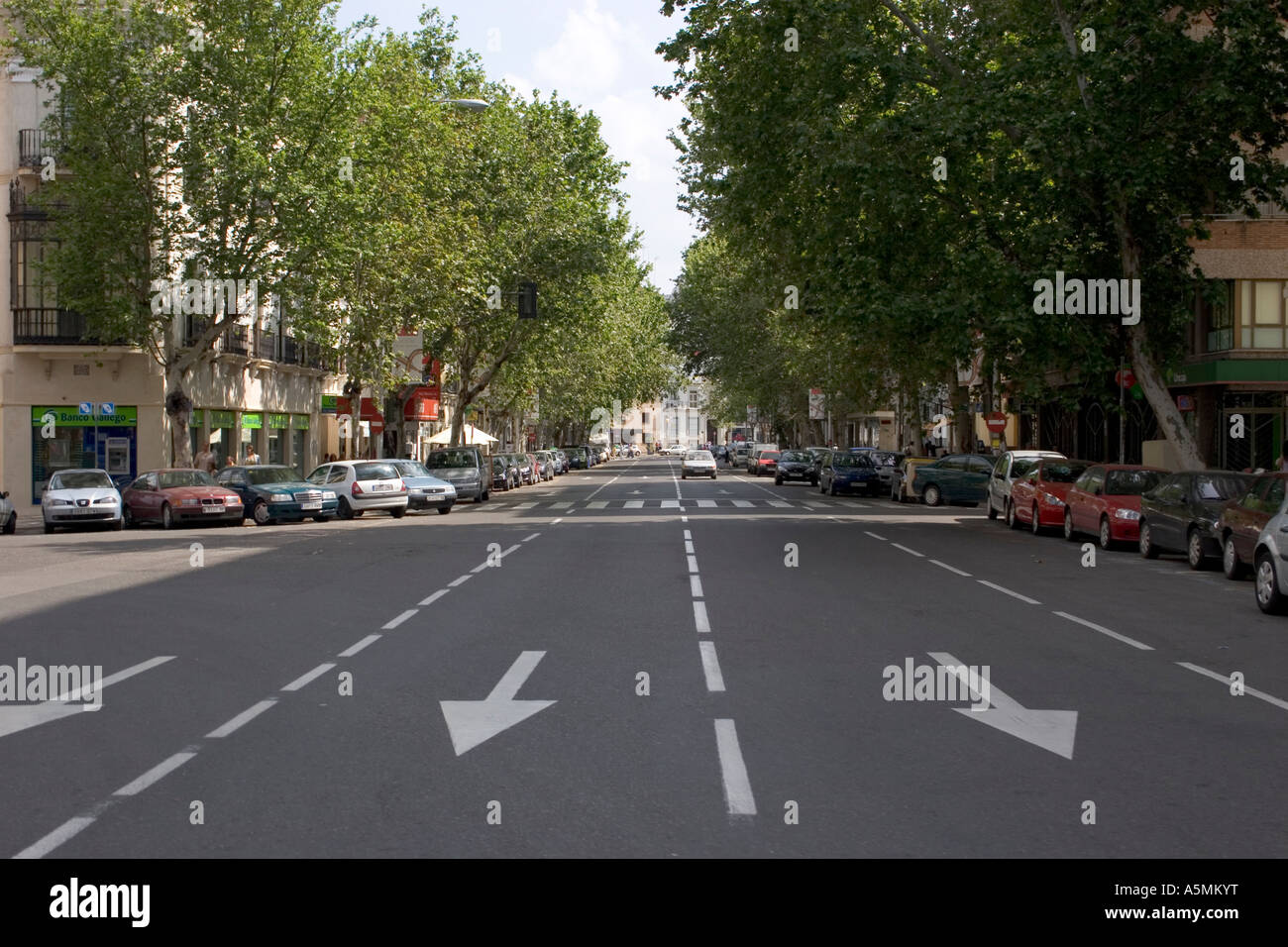 A Spanish City street Stock Photo - Alamy