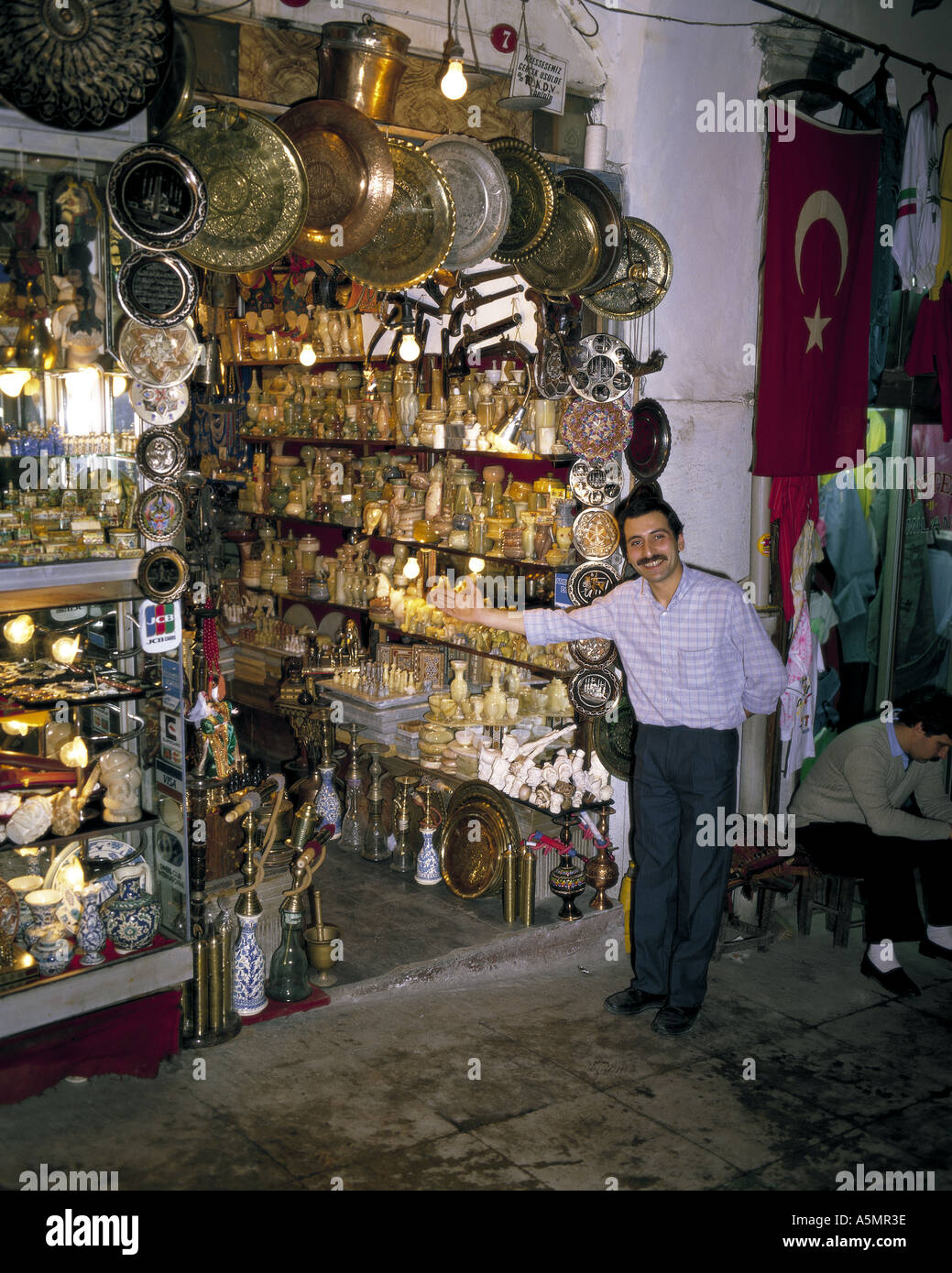 Turkish Shopkeeper Shopkeeper at Kapali Carsi Covered Bazaar Istanbul Turkey Stock Photo ...