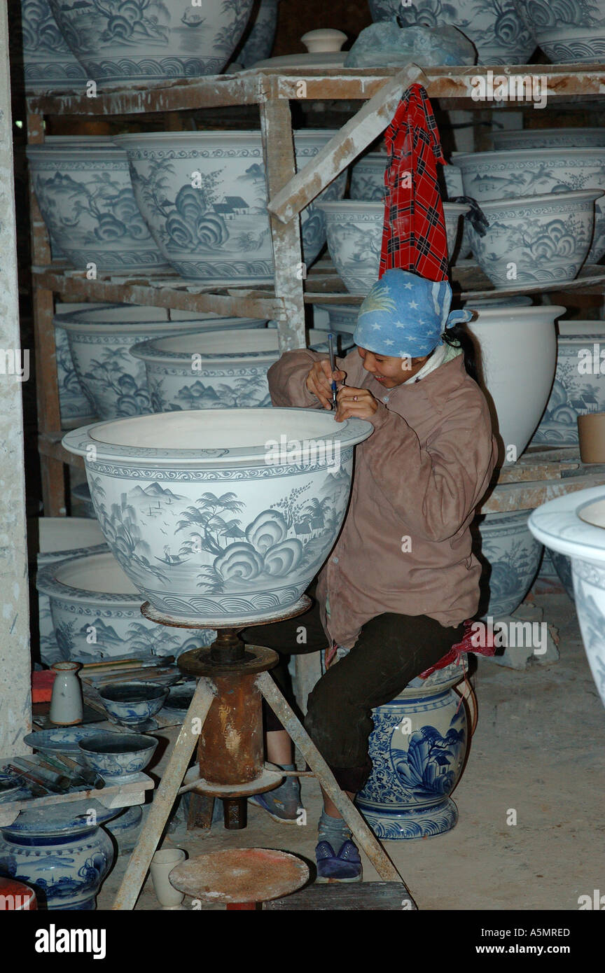Ceramic factory near Hanoi Vietnam Vietnamese South East Asia Orient oriental exotic Stock Photo