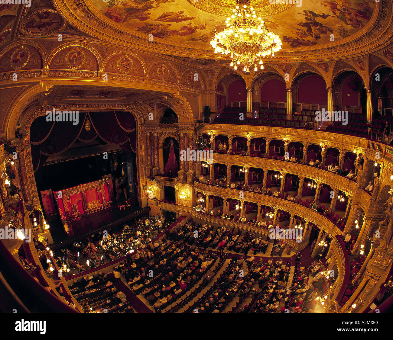 Interior of the State Opera House Budapest Hungary Stock Photo Alamy