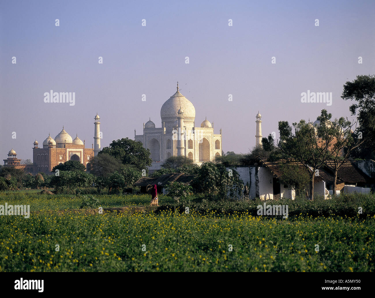 Taj Mahal Agra India Stock Photo