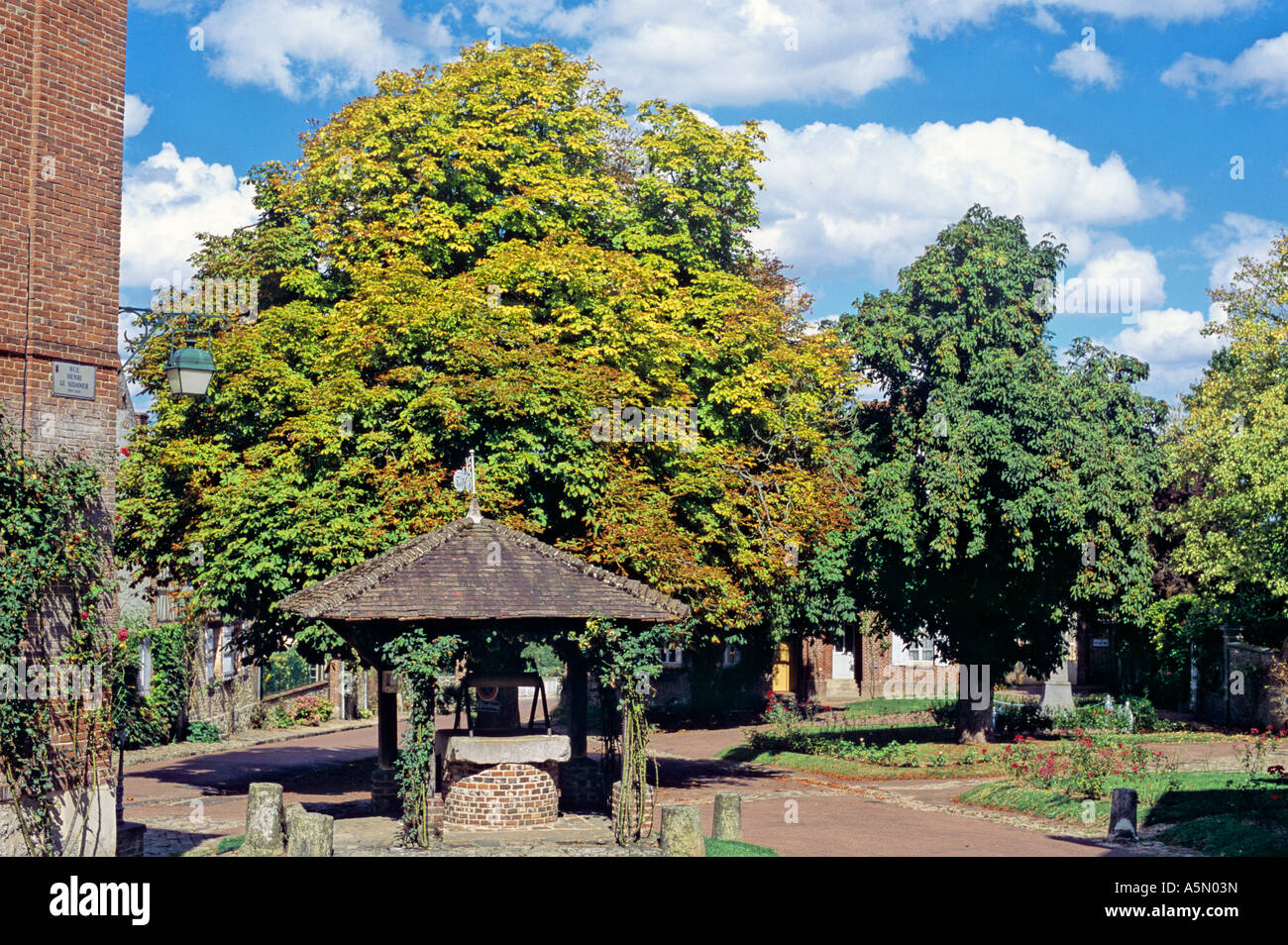 Gerberoy in the departement of Oise 60 France One of Les Plus Beaux Villages de France Stock Photo