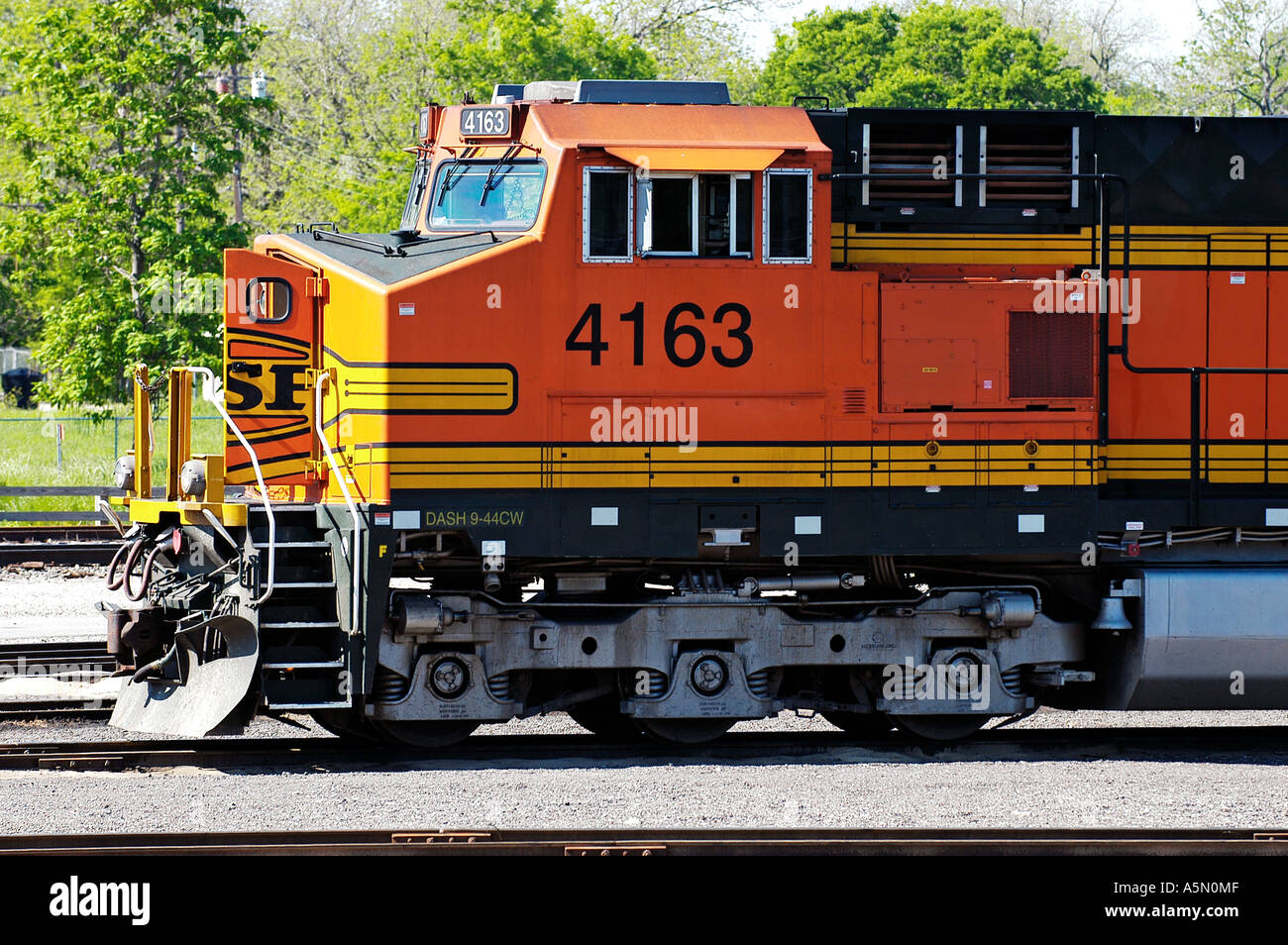 Engine number 4163 waits for it cars. Stock Photo