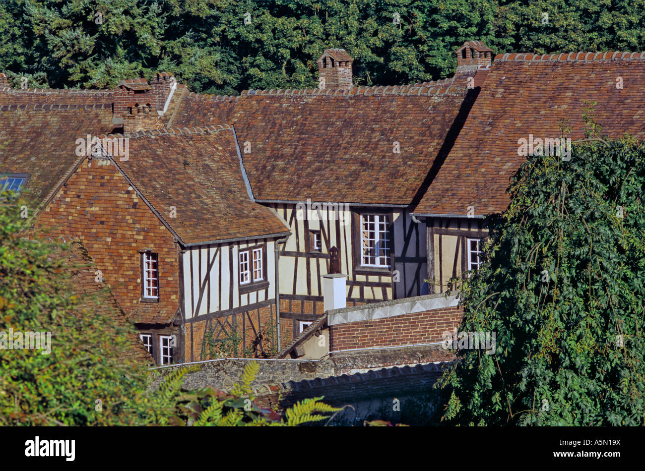 Gerberoy in the departement of Oise 60 France One of Les Plus Beaux Villages de France Stock Photo
