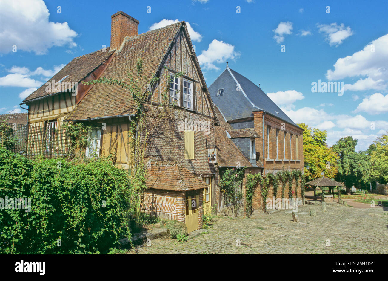 Gerberoy in the departement of Oise 60 France One of Les Plus Beaux Villages de France Stock Photo