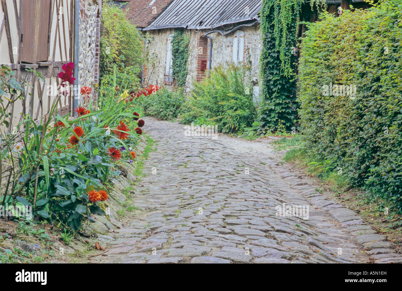 Gerberoy in the departement of Oise 60 France One of Les Plus Beaux Villages de France Stock Photo