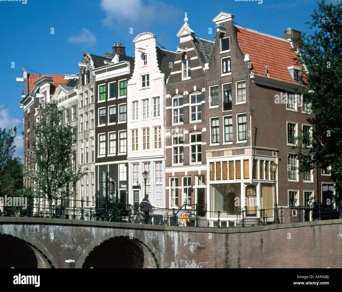 Amsterdam Canal Houses Keizersgracht Centrum Stock Photo