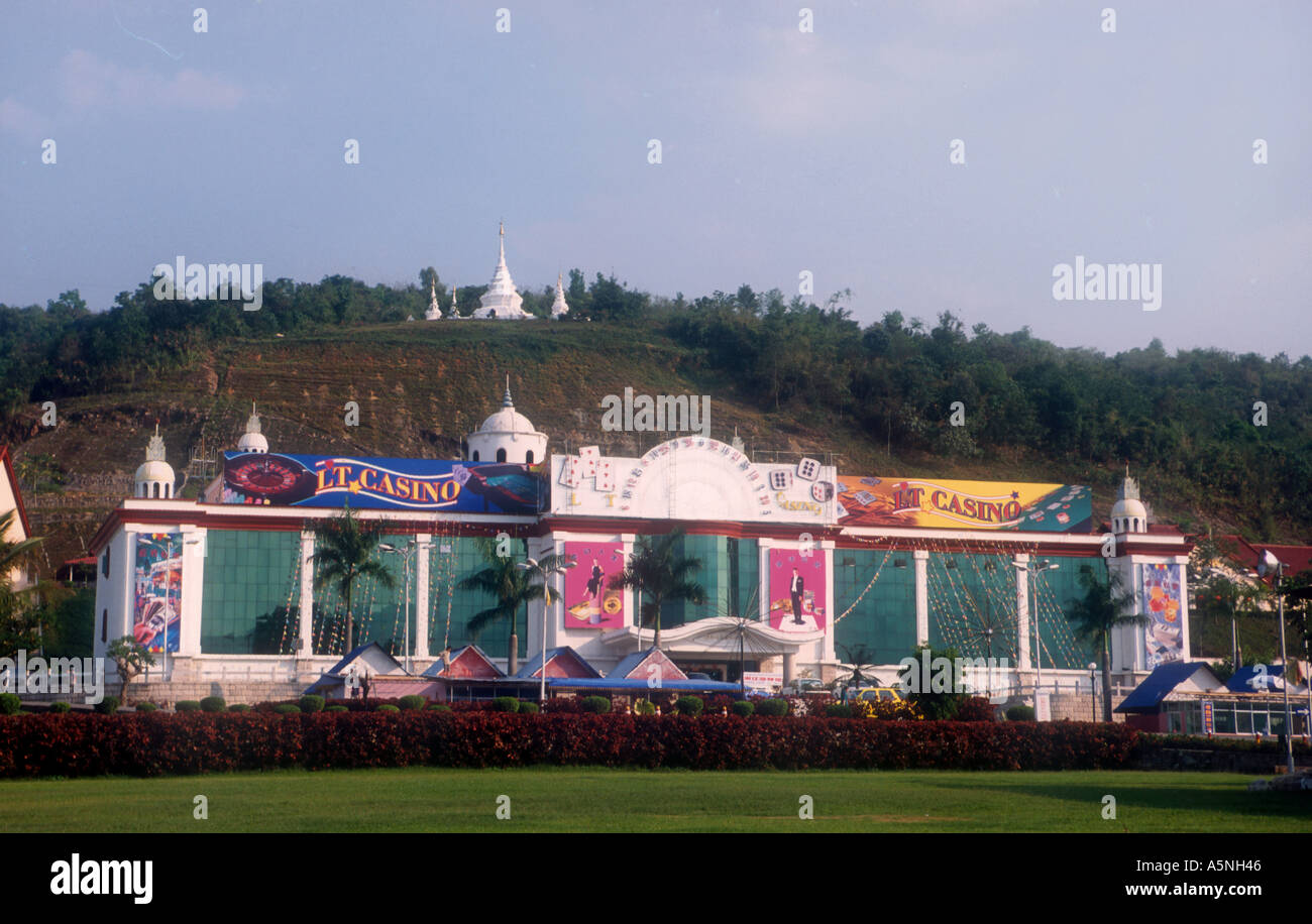 MONG LA CAPITOL OF THE AUTONAMOUS REGION OF EASTERN SHAN STATE MYANMAR A CENTRE FOR HEROIN AND AMPHETAMINE PRODUCTION CASINOS Stock Photo