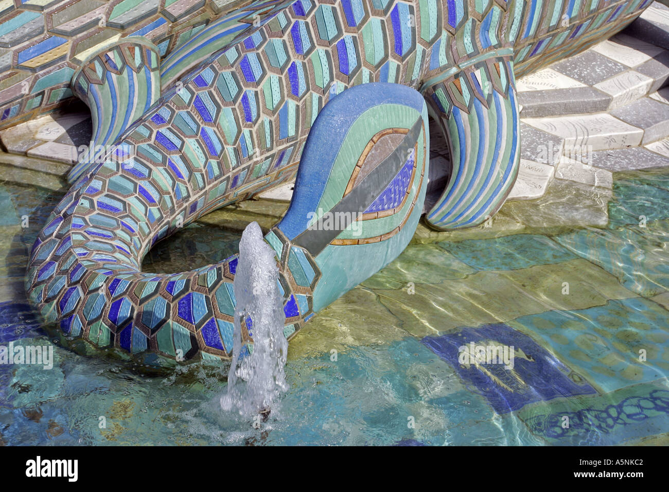 the lizards fountain Stock Photo