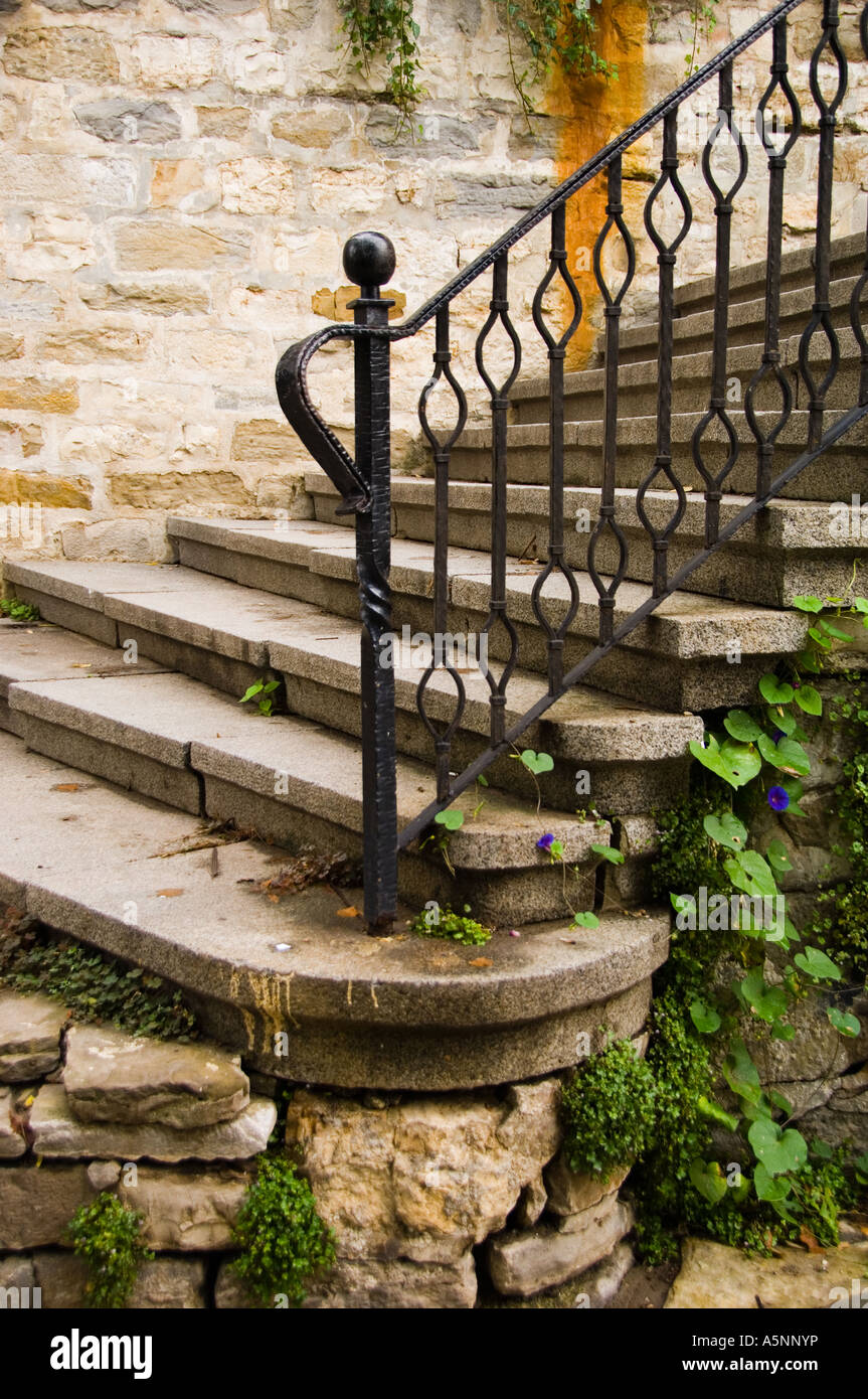 Steps on historic Gurko street Veliko Tarnovo ancient capital of Bulgaria East Europe Stock Photo