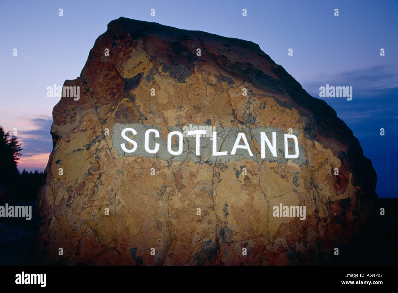 The border between Scotland and England Stock Photo Alamy