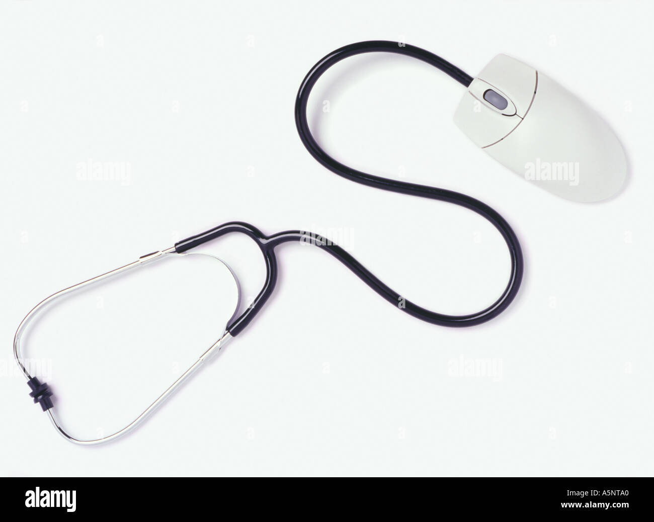 A stethoscope and mouse Stock Photo