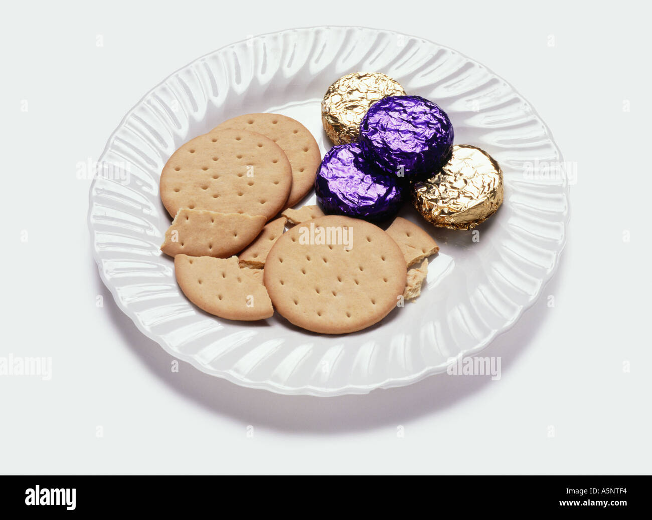 A plate of biscuits Stock Photo