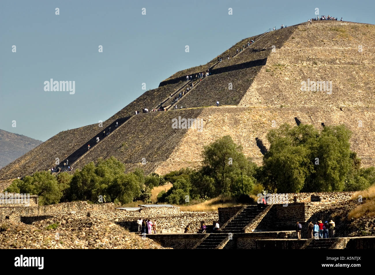 Pyramid of the Sun - Teotihuacan - Mexico Stock Photo - Alamy